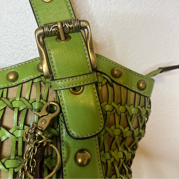 Kathy Van Zeeland Green Large Woven Bag - Picture 5 of 17